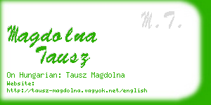 magdolna tausz business card